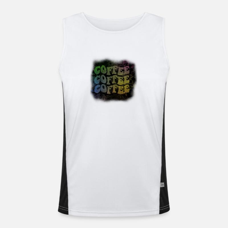 Kaffee Funktionelles Kontrast-Tank Top für Männer 