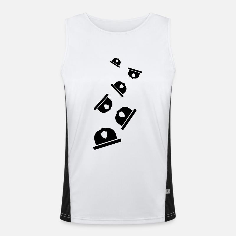Firefighter helmet - Men's Functional Contrast Tank Top  - white/black