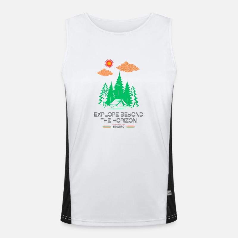 Explore Beyond the Horizon Funktionelles Kontrast-Tank Top für Männer 
