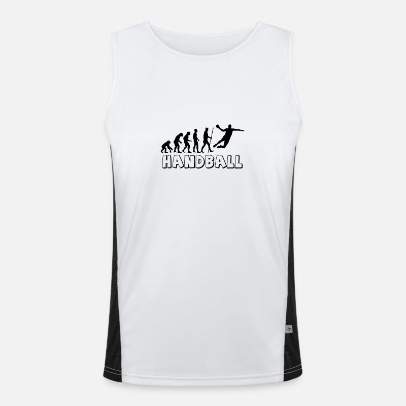 Handball Evolution - Men's Functional Contrast Tank Top  - white/black