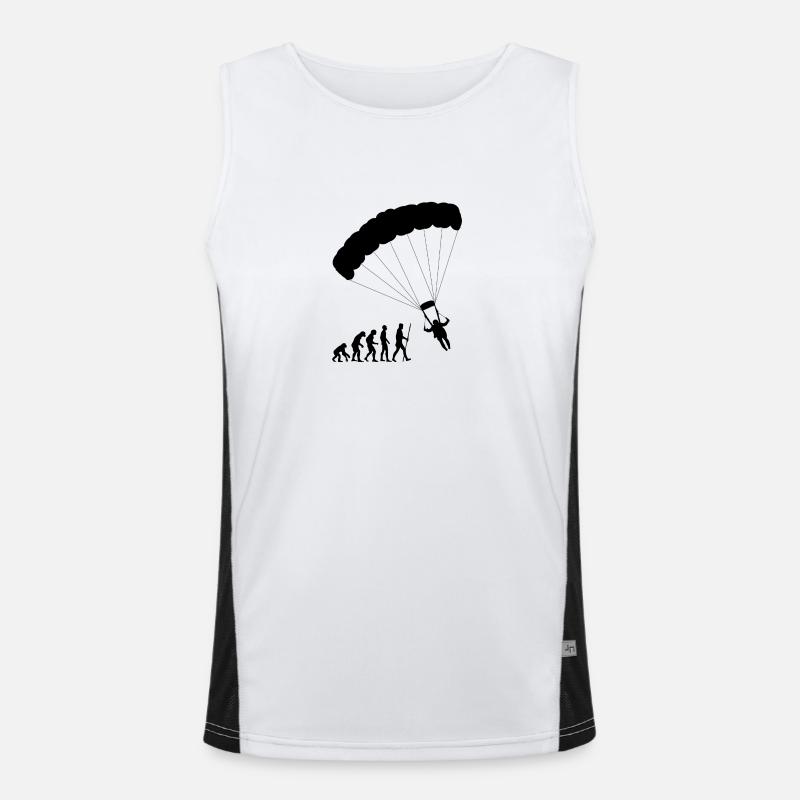 Evolution paraglider - Men's Functional Contrast Tank Top  - white/black