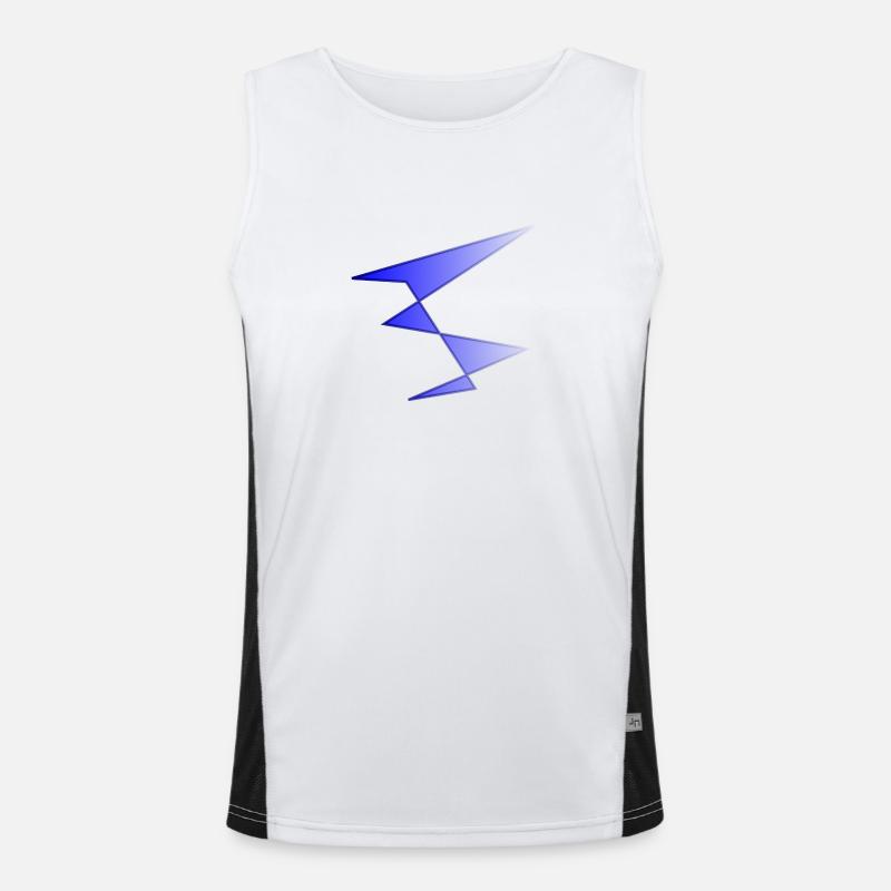 Blaue Kunst Funktionelles Kontrast-Tank Top für Männer 