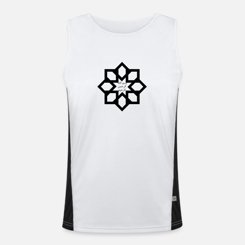 Star bismillah Ar Rahman Ar Rahim Men's Functional Contrast Tank Top 