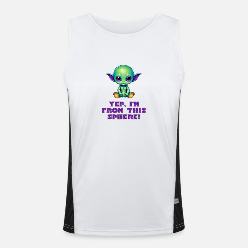 OUI, JE SUIS DE CETTE SPHÈRE ! Mignon bébé extraterrestre Débardeur respirant contrasté Homme 