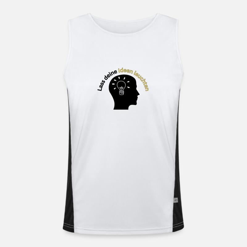 Idea Light - Creativity and Innovation - ApriNoe Men's Functional Contrast Tank Top 