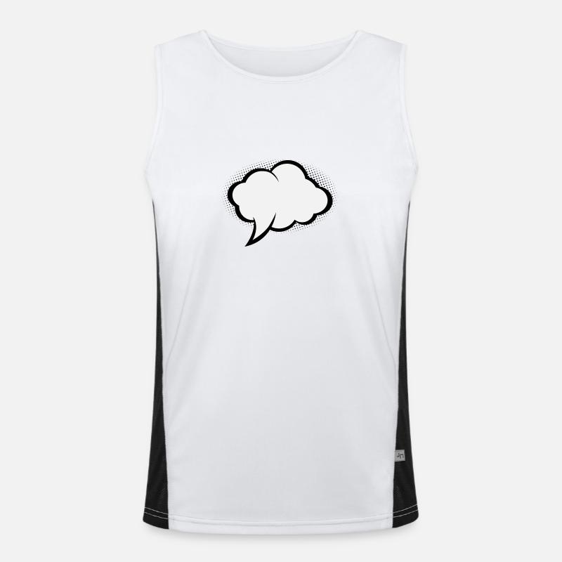 Comic Speech Bubble Men's Functional Contrast Tank Top 