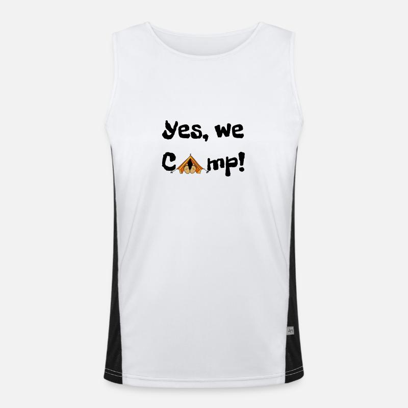 We camp 1 Funktionelles Kontrast-Tank Top für Männer 