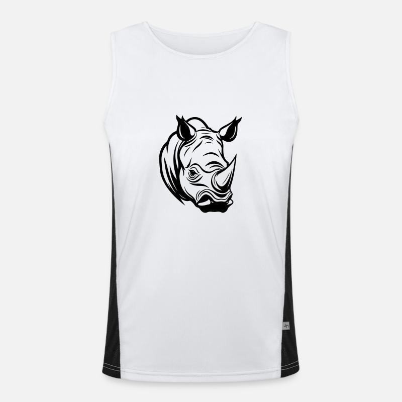 Rhino Head Men's Functional Contrast Tank Top 