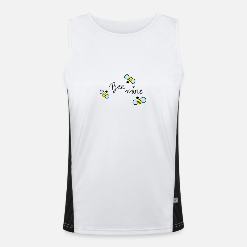 Bee mine cute sweet bee love Men's Functional Contrast Tank Top 
