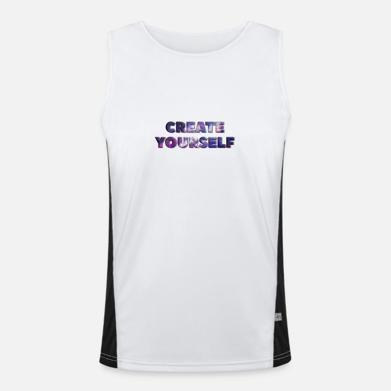 CREATE YOURSELF UNIVERSE Funktionelles Kontrast-Tank Top für Männer 