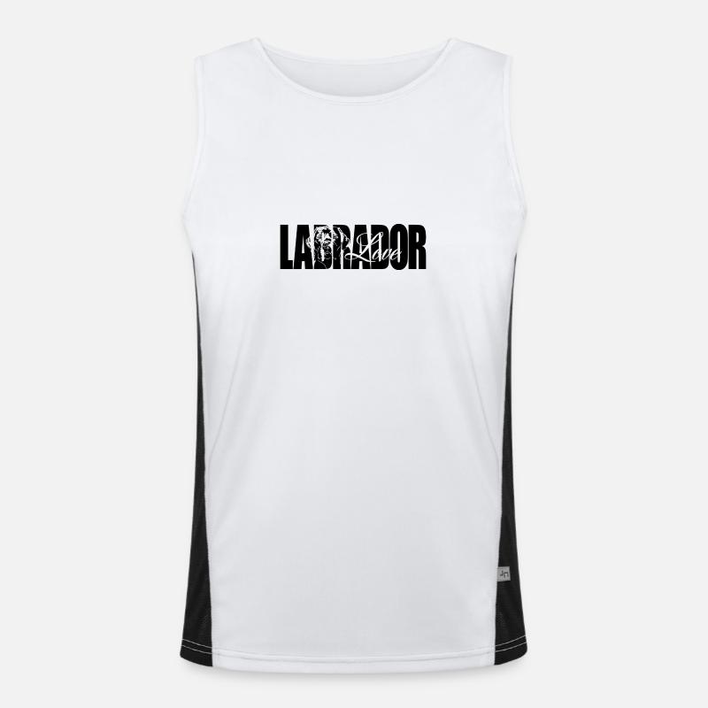 Labrador Retriever Labbi Love Liebe Hunde Wilsigns Funktionelles Kontrast-Tank Top für Männer 