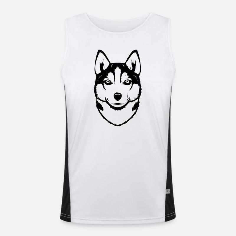 Siberian Husky Débardeur respirant contrasté Homme 
