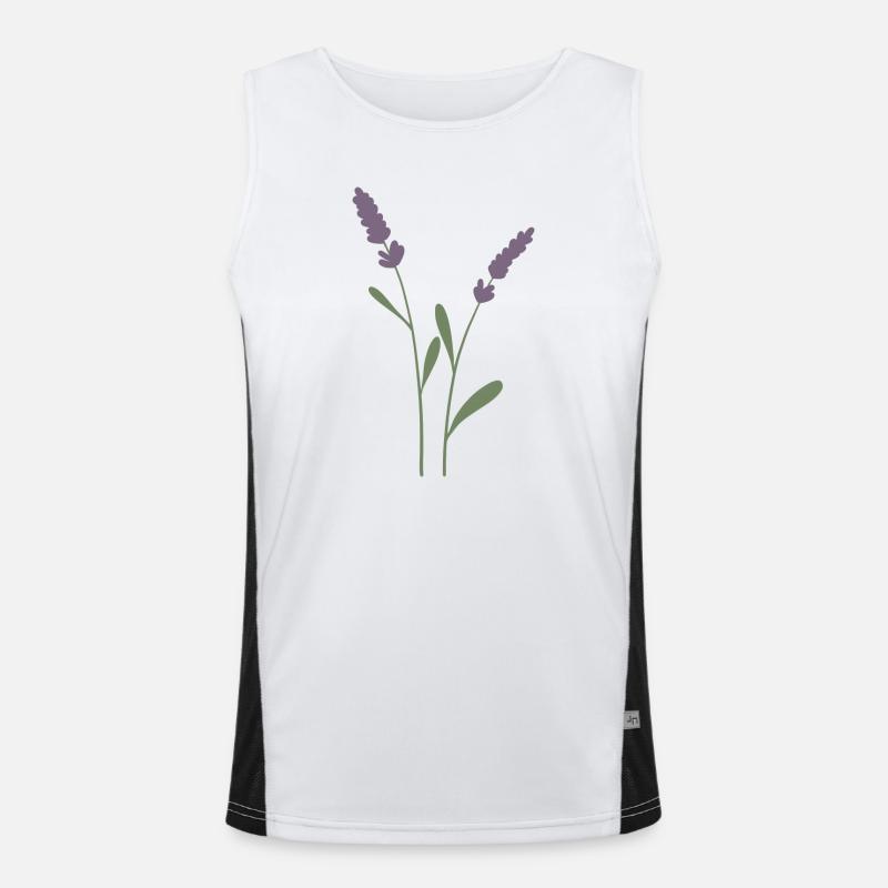 Lavendel Funktionelles Kontrast-Tank Top für Männer 