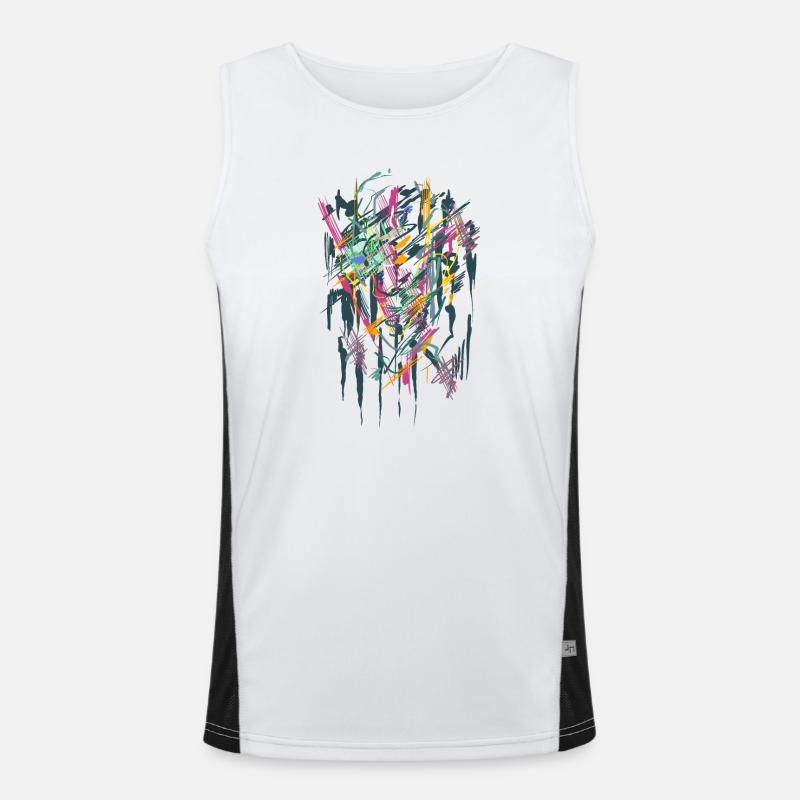 Kunst Funktionelles Kontrast-Tank Top für Männer 