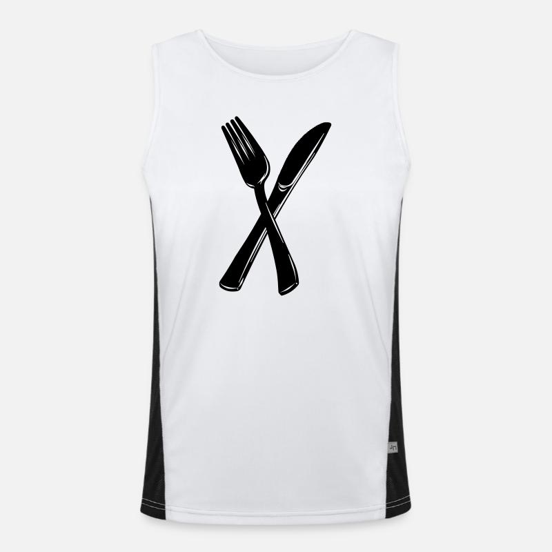 Knife and fork Men's Functional Contrast Tank Top 