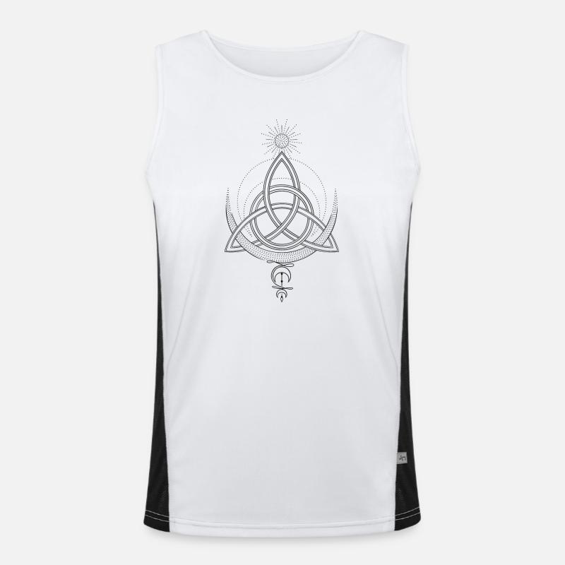 Trinity knot Triqueta Triquetra Men's Functional Contrast Tank Top 