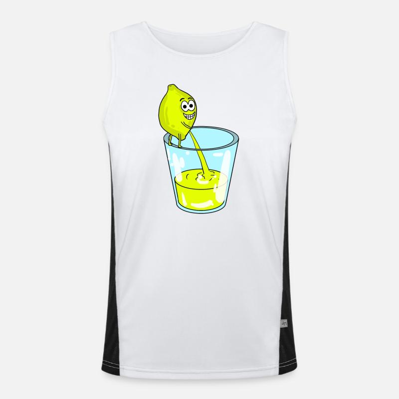 Zitrone Funktionelles Kontrast-Tank Top für Männer 