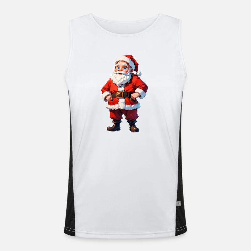 Weihnachtsmann Funktionelles Kontrast-Tank Top für Männer 