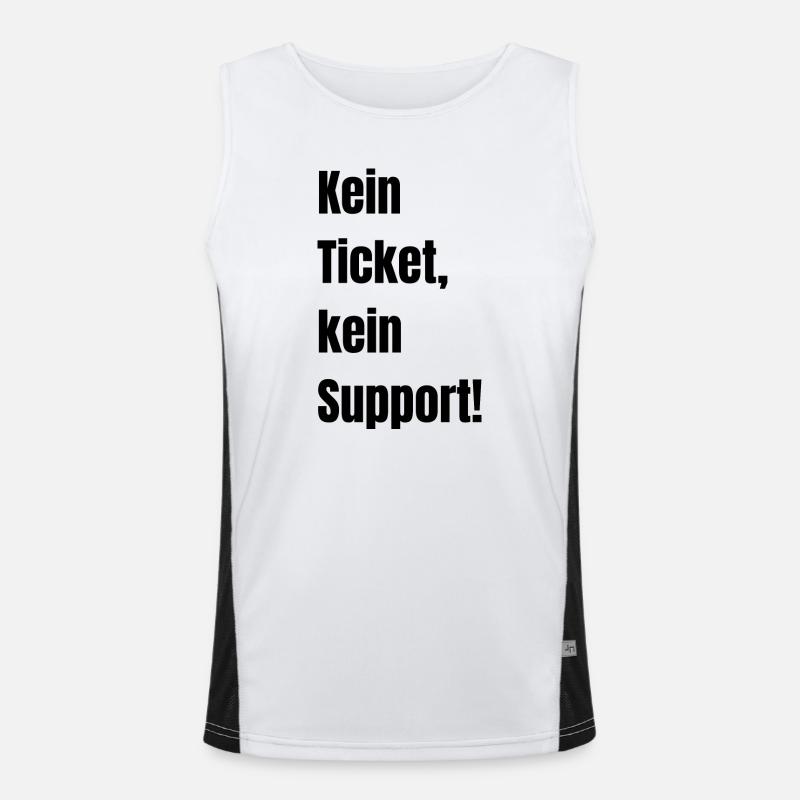 Kein Ticket kein Support! Funktionelles Kontrast-Tank Top für Männer 