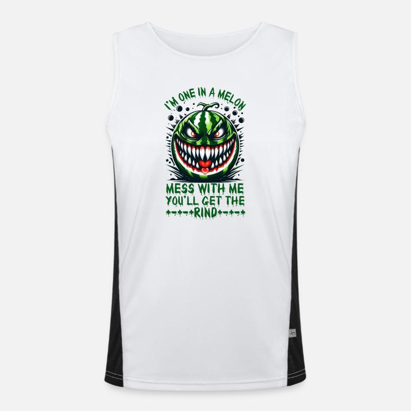 Je ne fais qu’un dans un melon. Embrouille-moi, Summerween Débardeur respirant contrasté Homme 