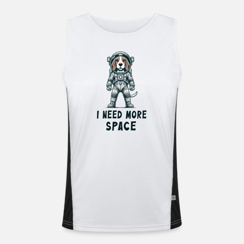 Beagle Astronaut Funktionelles Kontrast-Tank Top für Männer 