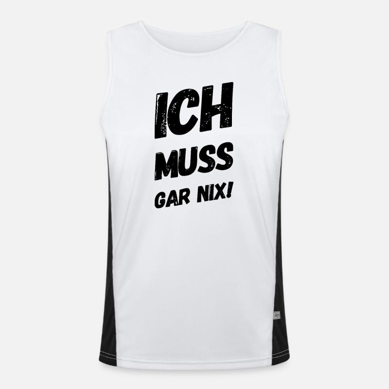 ich muss garnix Funktionelles Kontrast-Tank Top für Männer 