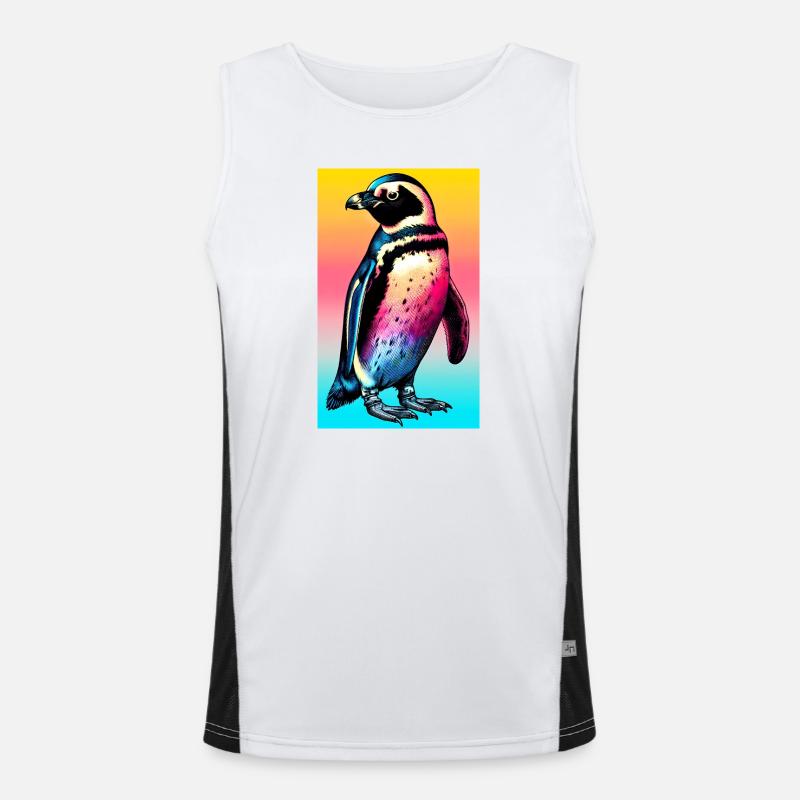 Pinguin Funktionelles Kontrast-Tank Top für Männer 
