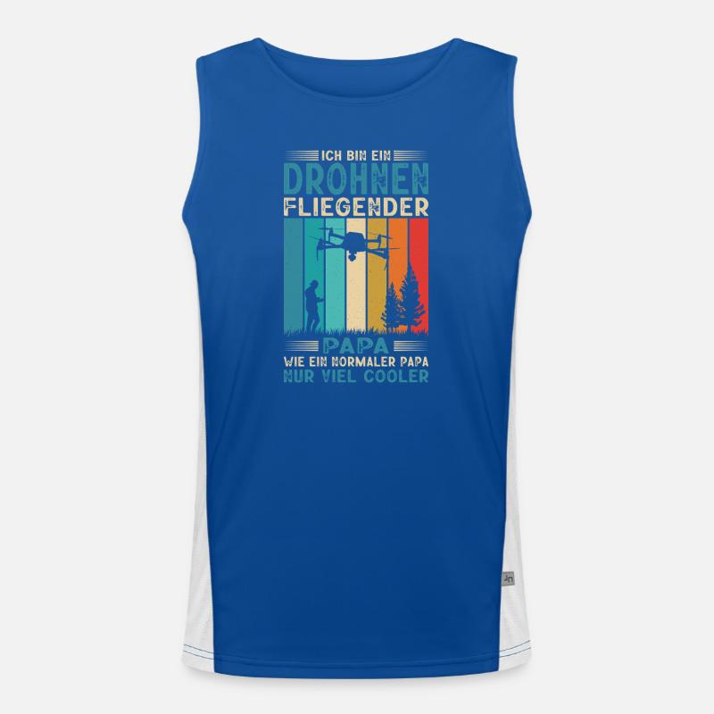 Drone Pilot Accessories Drone Pilot Drone Gift Men's Functional Contrast Tank Top 