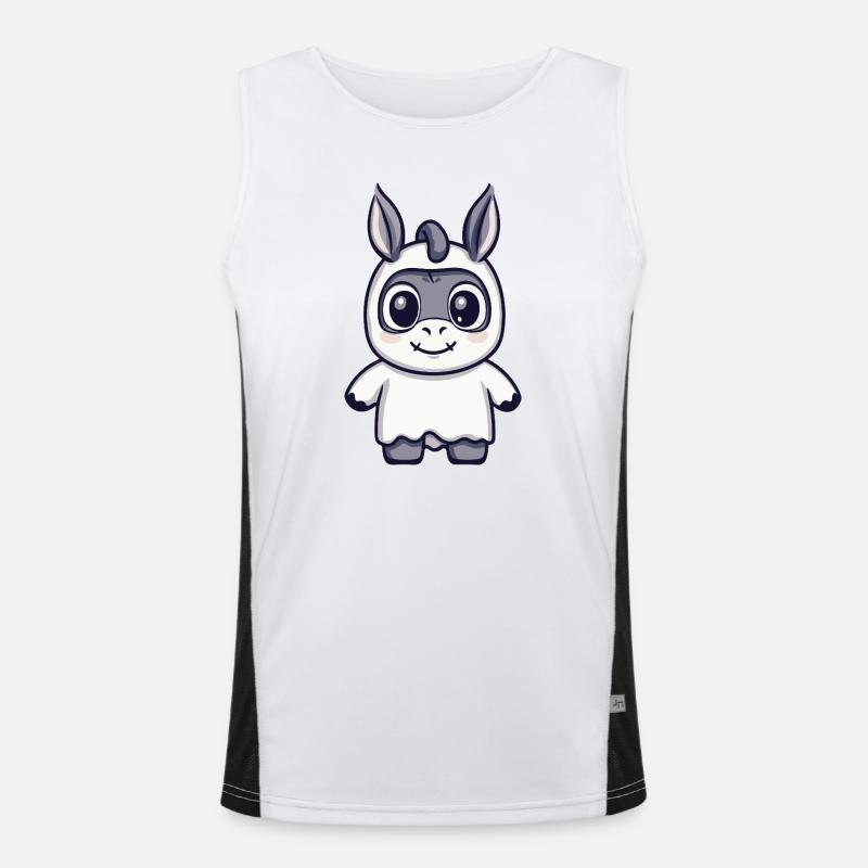 Esel Halloween Geist Funktionelles Kontrast-Tank Top für Männer 