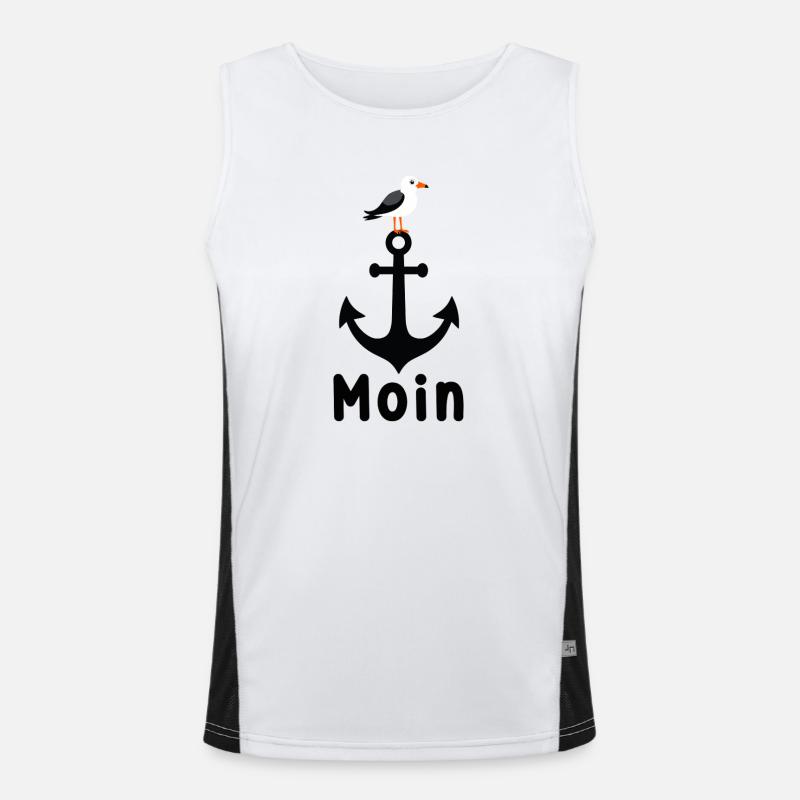 Anker Möwe Moin Funktionelles Kontrast-Tank Top für Männer 