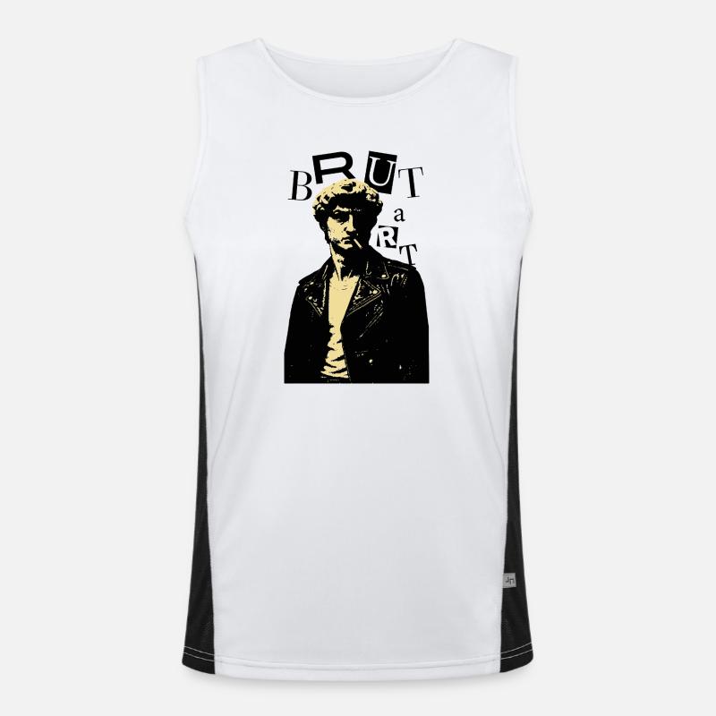 David Michelangelo Ikonen-Lederstatue Funktionelles Kontrast-Tank Top für Männer 