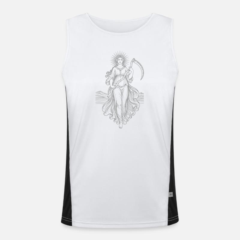 Déesse céleste Moissonneur avec la faux Débardeur respirant contrasté Homme 