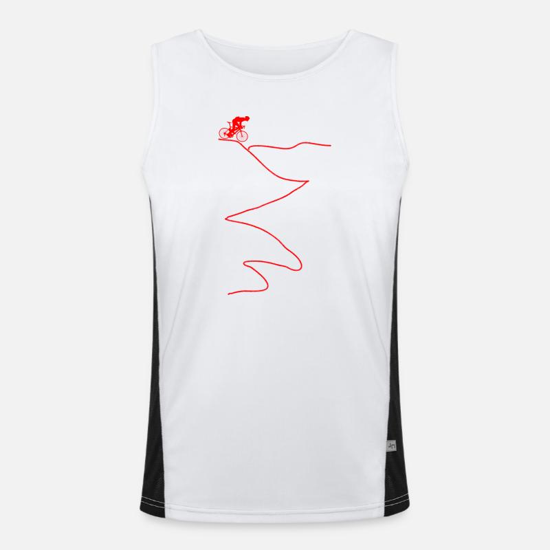 Bicycle Mountains Mountain Bike Downhill Men's Functional Contrast Tank Top 