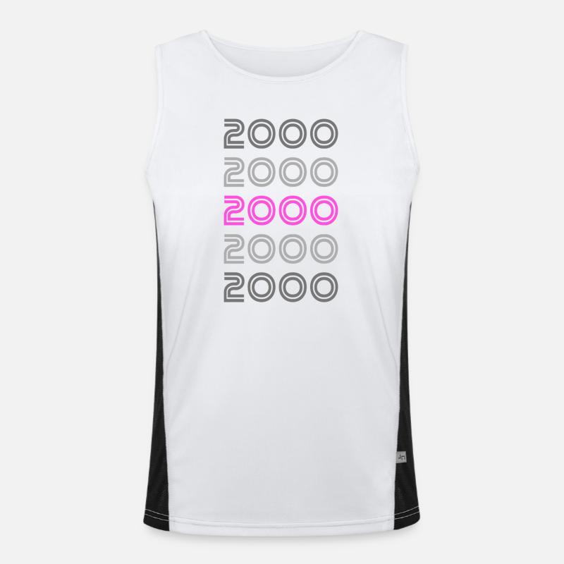 Retro 2000 Funktionelles Kontrast-Tank Top für Männer 