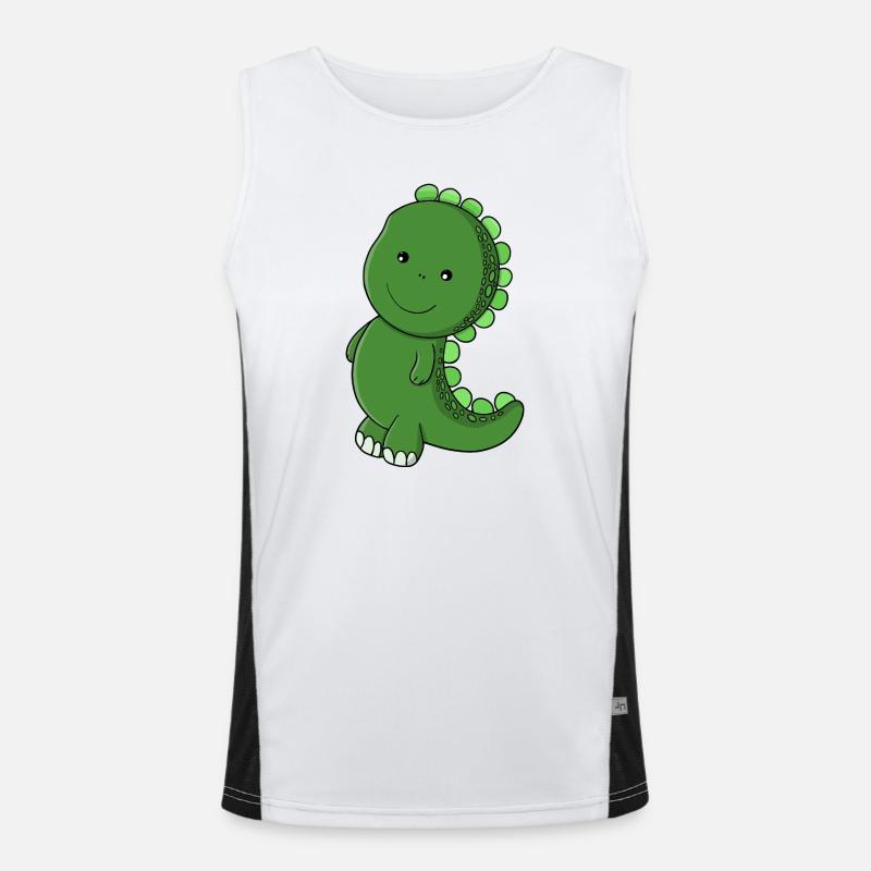 Emerald Dino Charm Men's Functional Contrast Tank Top 