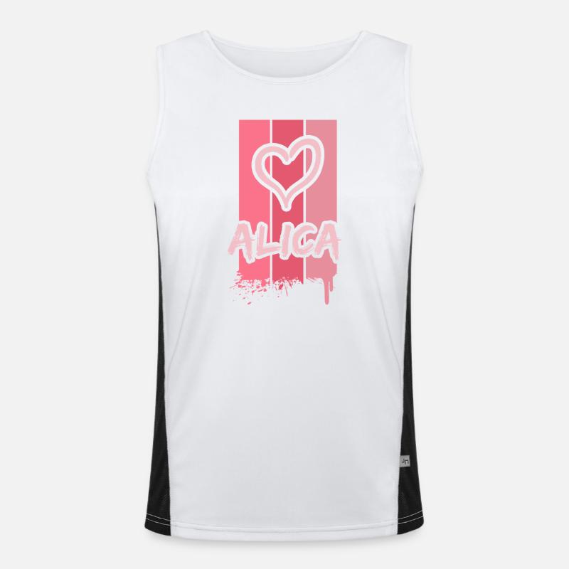 Alica als Geschenkidee Funktionelles Kontrast-Tank Top für Männer 