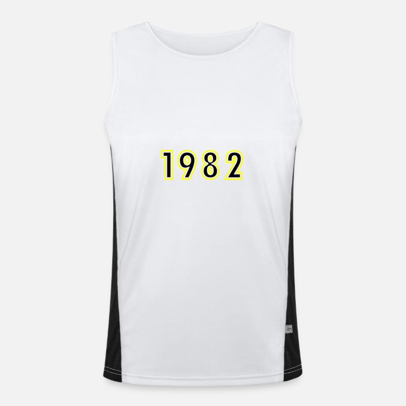 1982 Year Birthday Men's Functional Contrast Tank Top 