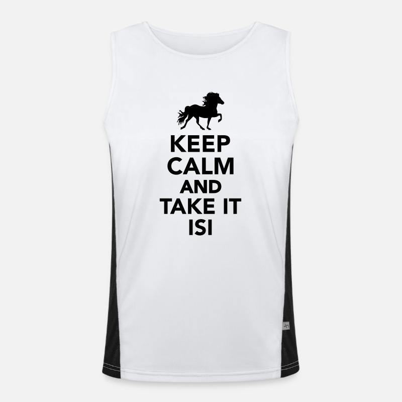 Keep calm and take it Isi Débardeur respirant contrasté Homme 