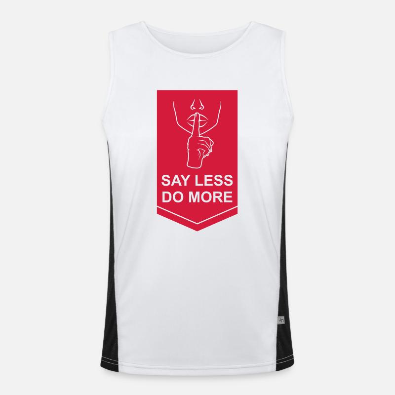 say less do more Funktionelles Kontrast-Tank Top für Männer 
