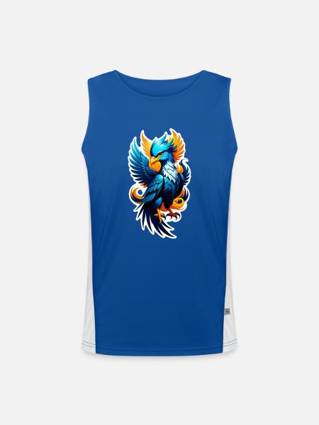 Phönix - Phönix - Feuervogel - Funktionelles Kontrast-Tank Top für Männer  - Royal/Weiß - Vorne