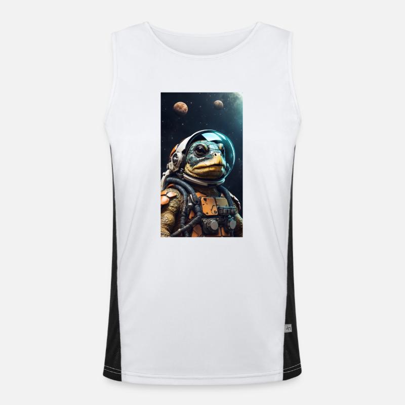 Turtle Astronaut Men's Functional Contrast Tank Top 