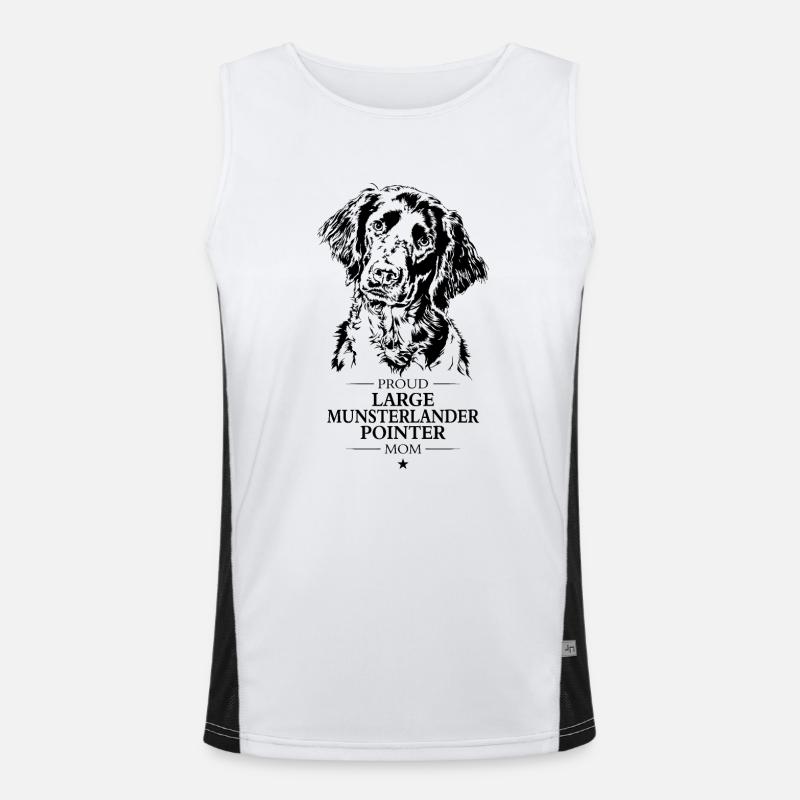 Large Munsterlander Pointer Mom Hunde Wilsigns Funktionelles Kontrast-Tank Top für Männer 