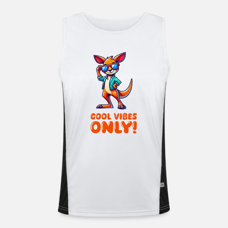 Kangaroo Comic Sonnenbrille Funktionelles Kontrast-Tank Top für Männer 
