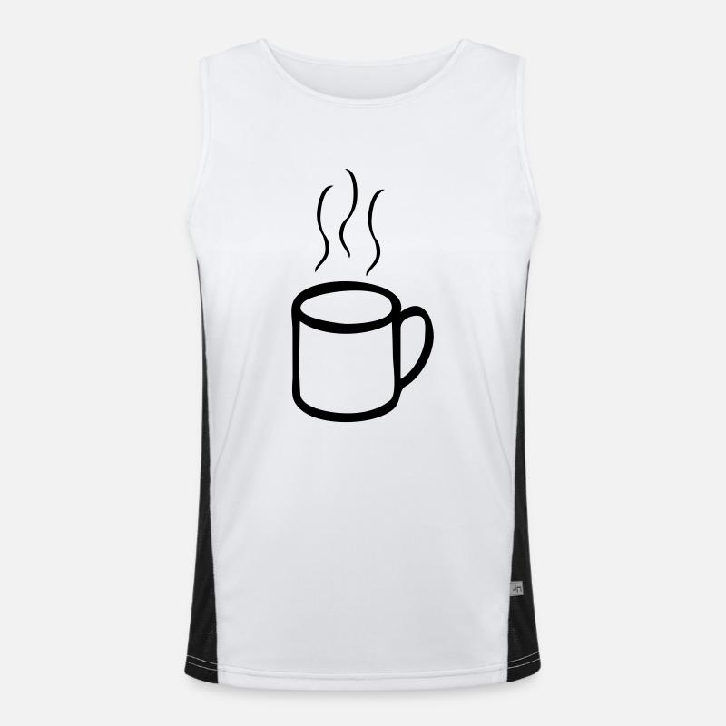 Kaffee - Tee Funktionelles Kontrast-Tank Top für Männer 