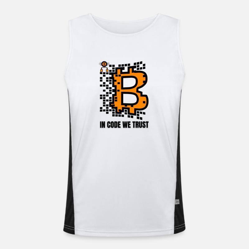 Bitcoin Krypto Kryptowährung Geschenkidee Crypto Funktionelles Kontrast-Tank Top für Männer 