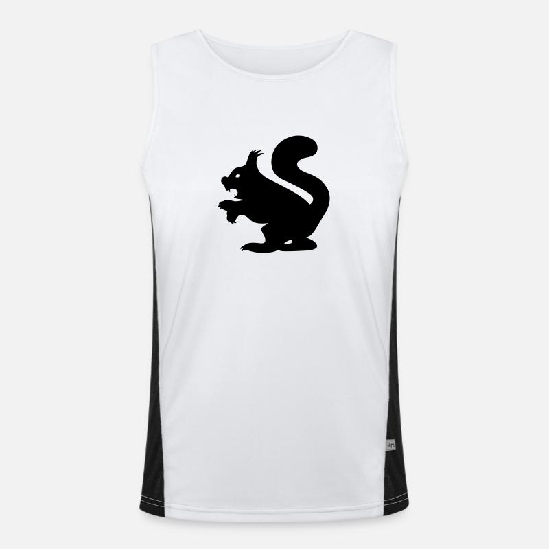 Killer Squirrel-Evil Squirrel - Men's Functional Contrast Tank Top  - white/black