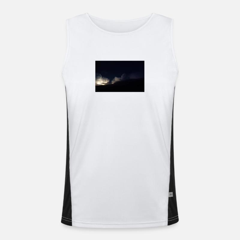 Thunderstorms at night Men's Functional Contrast Tank Top 