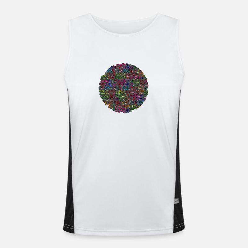 Labyrinth Funktionelles Kontrast-Tank Top für Männer 