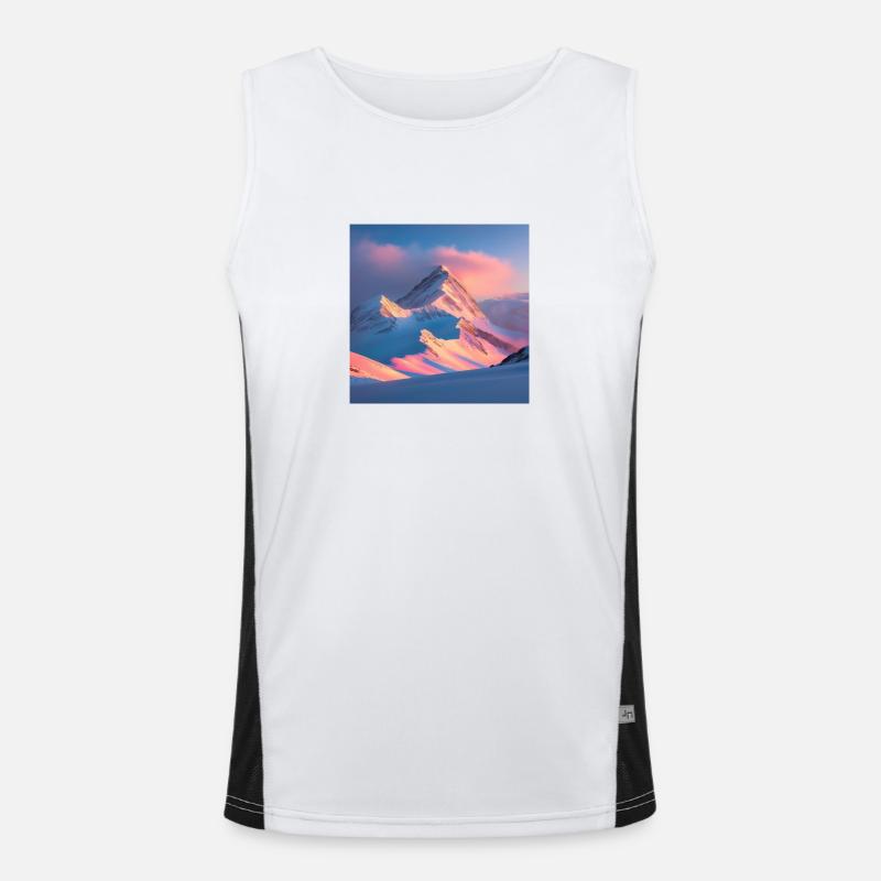 Mountain Range Funktionelles Kontrast-Tank Top für Männer 