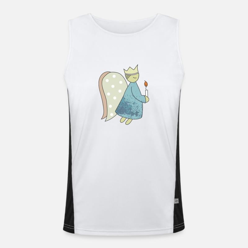 Weihnachtsengel. Funktionelles Kontrast-Tank Top für Männer 